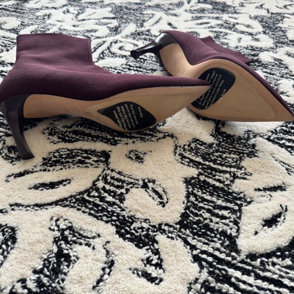 MM LaFleur Lana Stretch Boots Dark Red Burgundy Size 38, 7.5 or 8 Brand New Mint - Picture 6 of 6